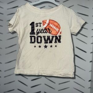 Skin Cream Kids Tee with Football Graphic
